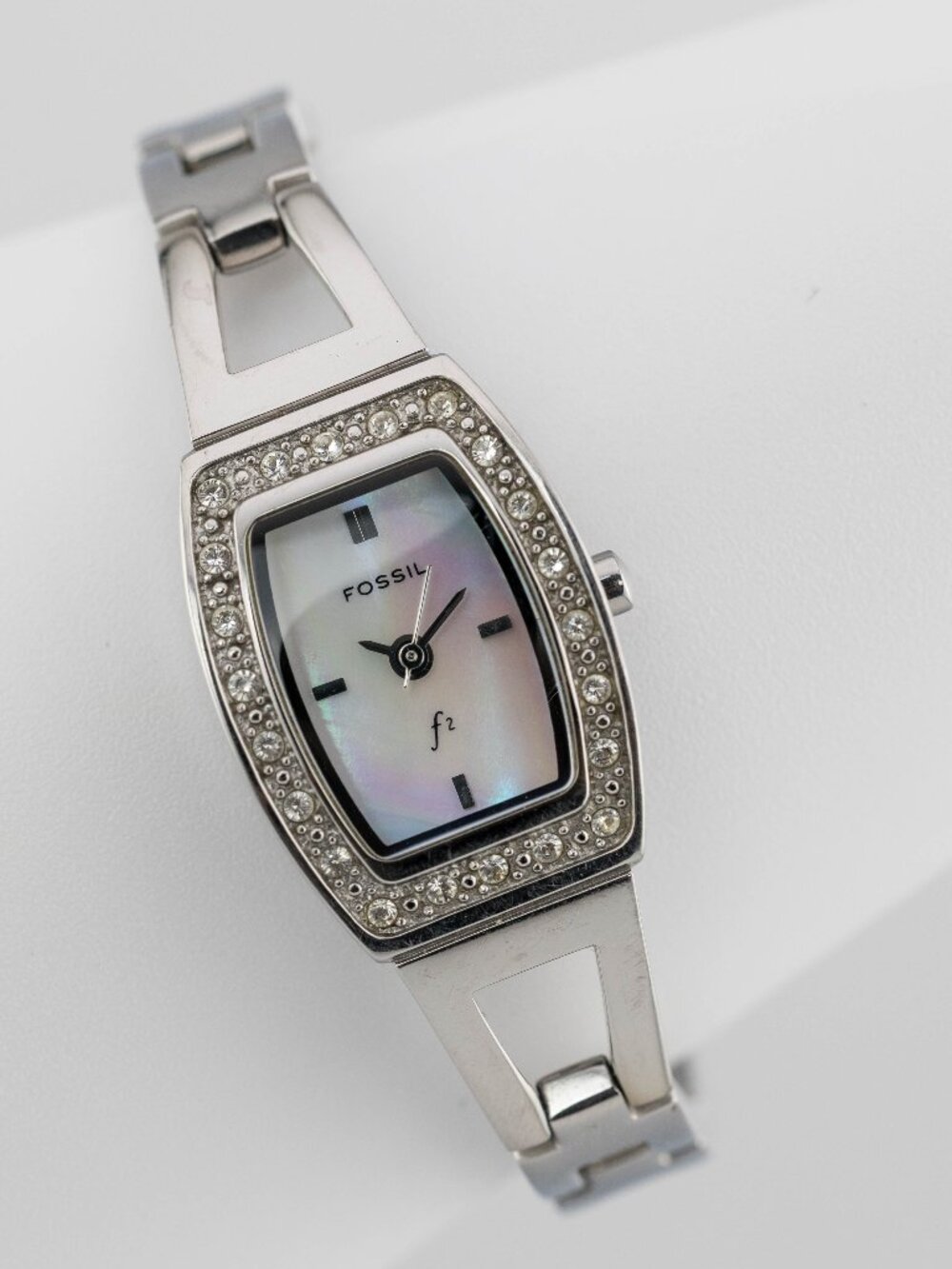 Fossil F2 ES-9721 Crystal Bezel Quartz Analog Women's Watch New Battery